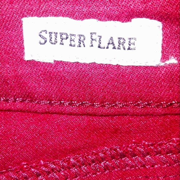 [SOLD] Judy Blue Los Angeles Maroon Ultra High Waist Super Flare Size 1/25 - Picture 7 of 11